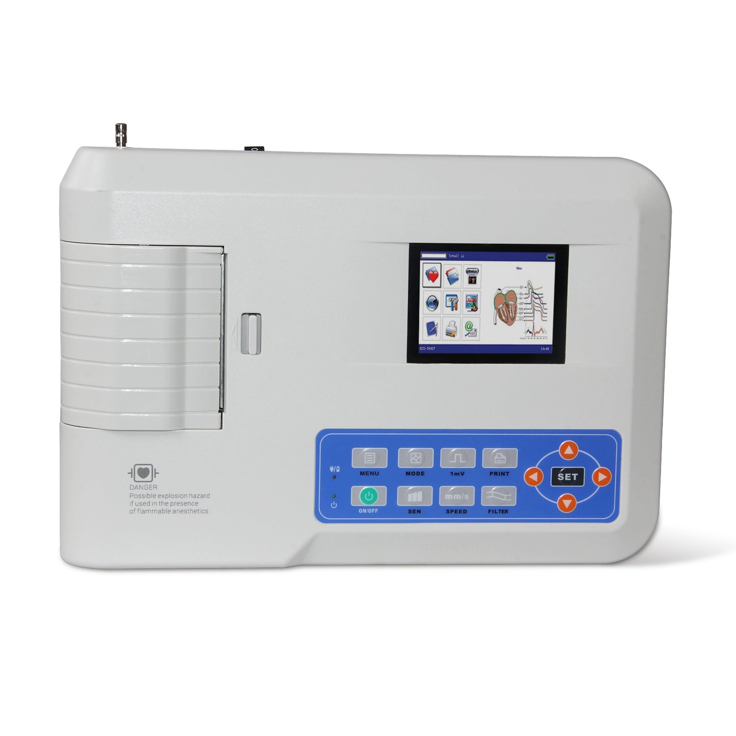 Electrocardiograph Digital 12 Leads 3 Channel ECG Machine With PC Analysis Software ECG300G