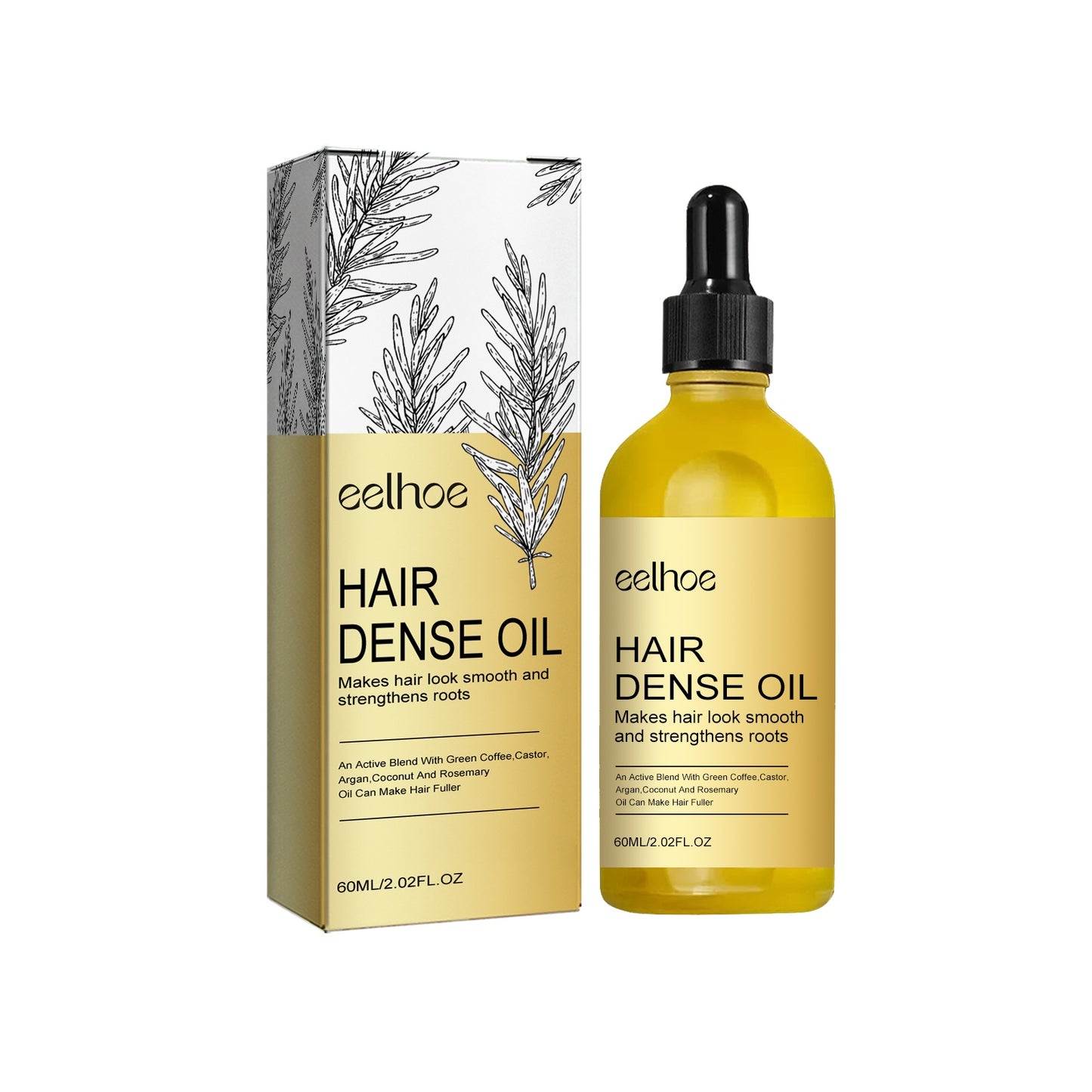 EELHOE Rosemary Hair Treatment Oil Scalp Cleansing Conditioning Volumizing Smoothing Repair Dry Frizzy Hair Conditioning Hair Treatment Oil