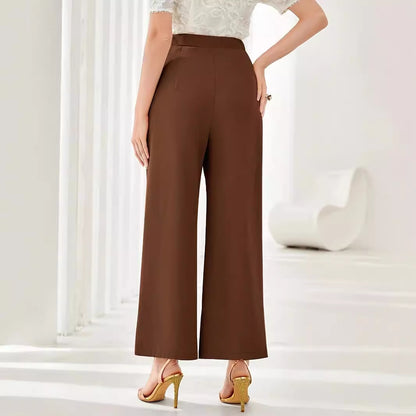 Workwear Women Dress Work Pant Casual High Waist Wide Leg Pants Office Pants